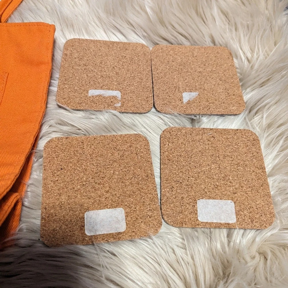 Longaberger Halloween Fall Small  Bag Tiny Tote Embroidered w/ 4 coasters - Picture 4 of 4